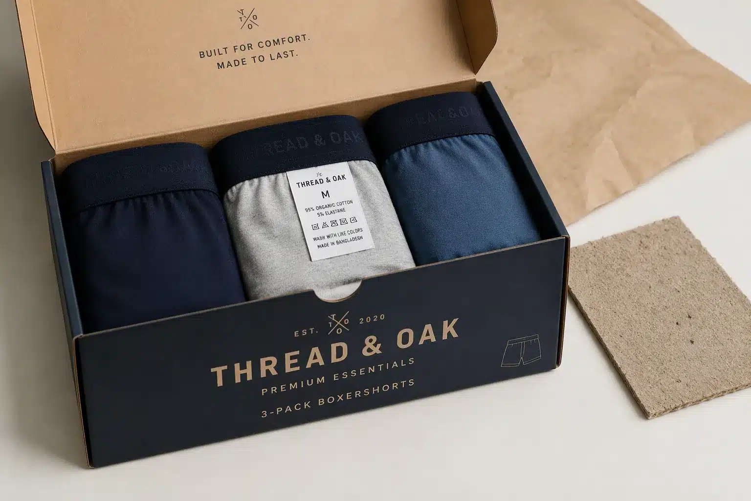 Stap 3: Boxershorts verpakking eigen merk