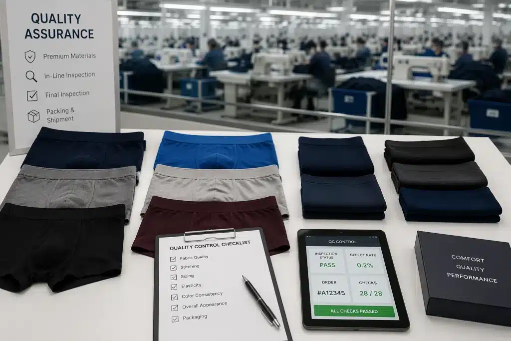 Men’s Underwear OEM Manufacturer: MOQ, Sample, QC and Lead-Time Checklist for Brands