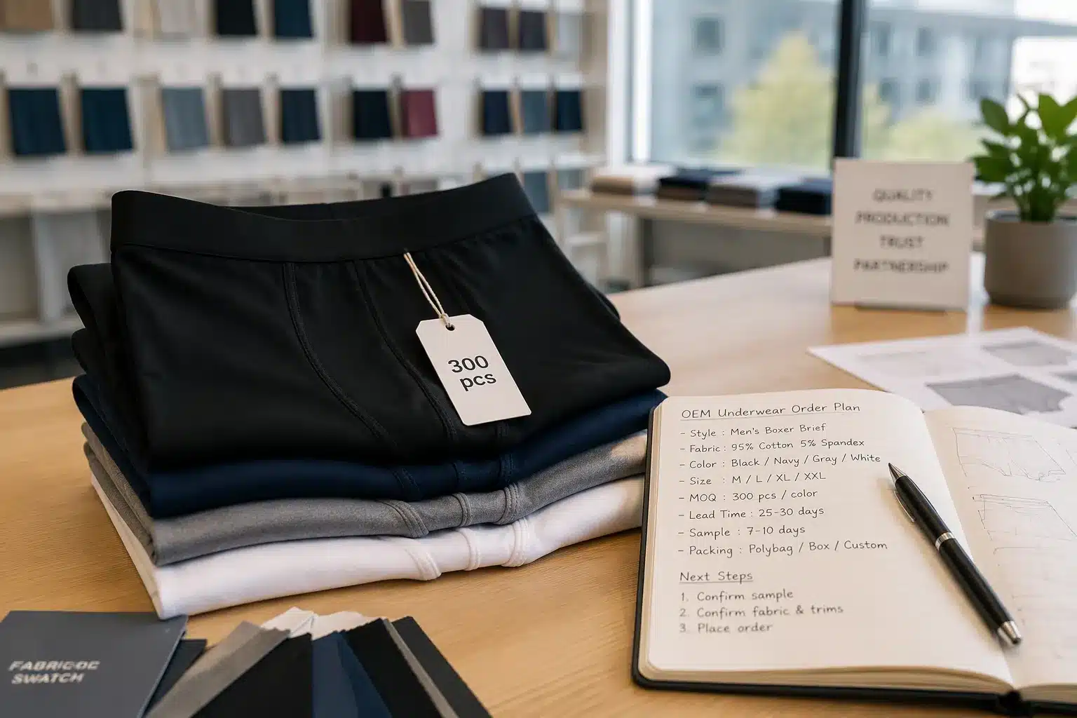 Krótka odpowiedź: producent bielizny a próbka 300 sztuk
