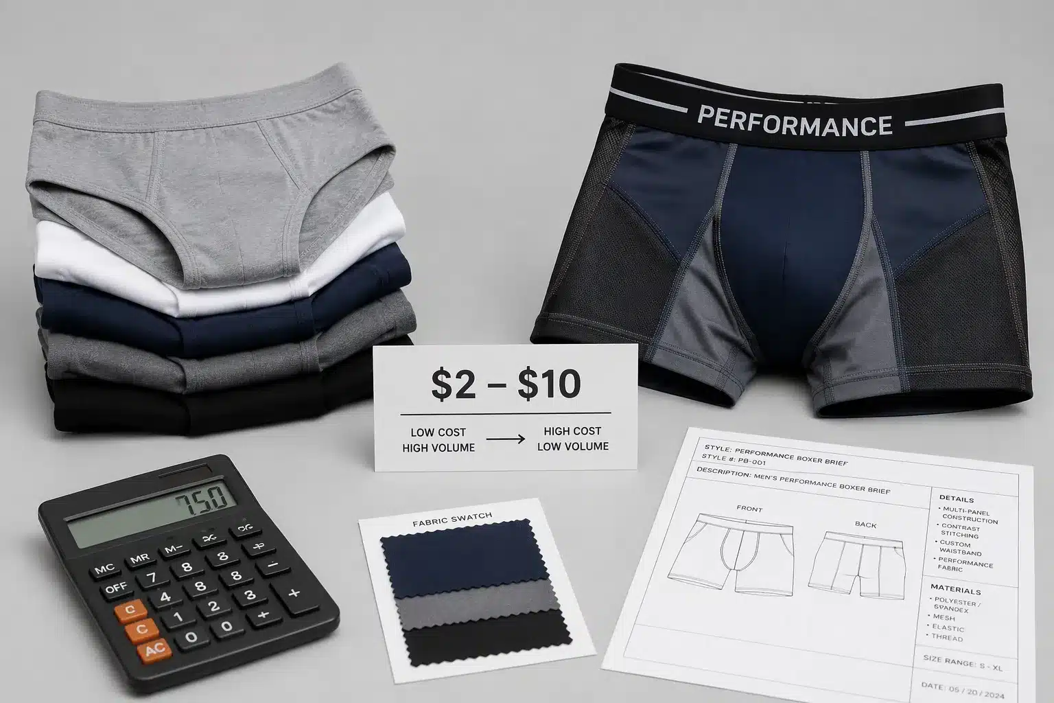 Quick Answer: How Much Does It Cost to Manufacture Underwear?