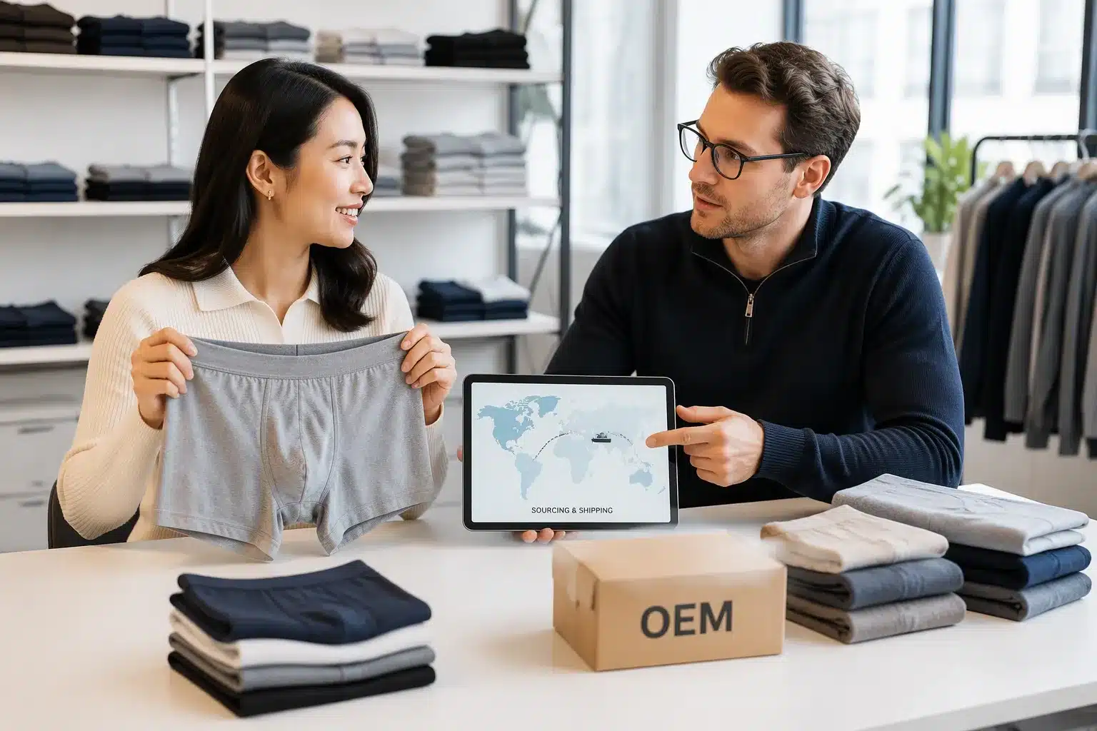 Cuecas boxer para revenda: atacado local no Brasil vs pedido OEM direto da China